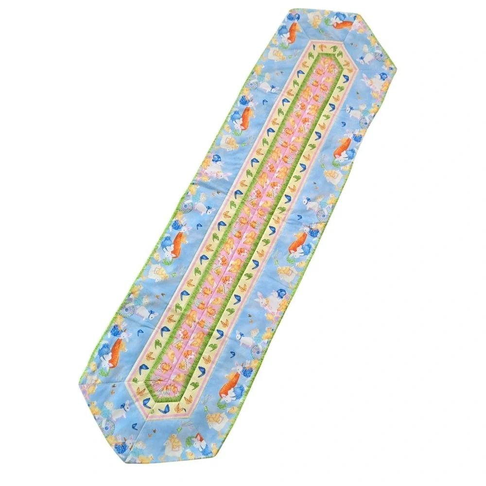 Handmade Quilted Easter Table Runner Bunny Chick‎ Butterfly Spring Decor #1
